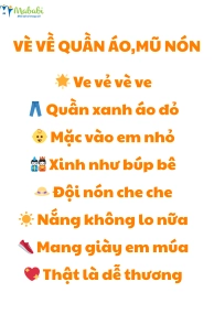 vè về quấn áo,mũ nón